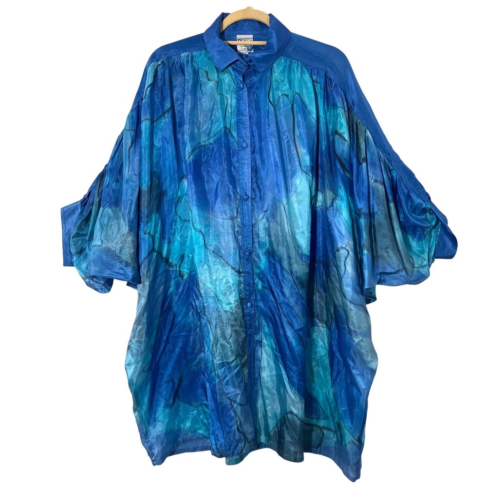 Vintage Diana New Zealand Silk Kimono Tunic Top Oversize Artsy Ethereal Boho O/S